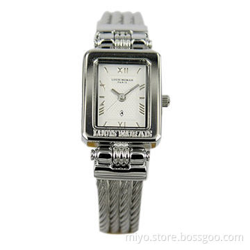 Stainless Steel Bangle Fashion Watch, Japan Movement, with Good Flexibility and Harmless